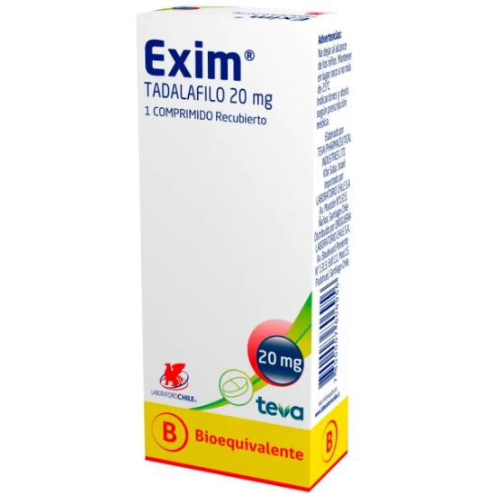 Exim 20 mg x 1 comprimido recubierto Farmex-Chile Salud-Persistente
